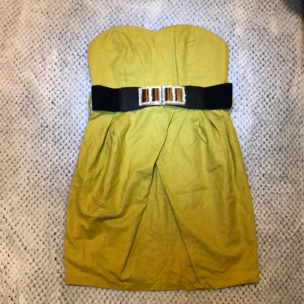 Strapless mini dress